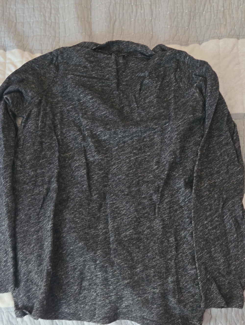 Eileen Fisher Long-Sleeve Heathered Charcoal Top